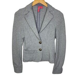 Charlotte Tarantola Anthropologie preppy gray blazer jacket size small